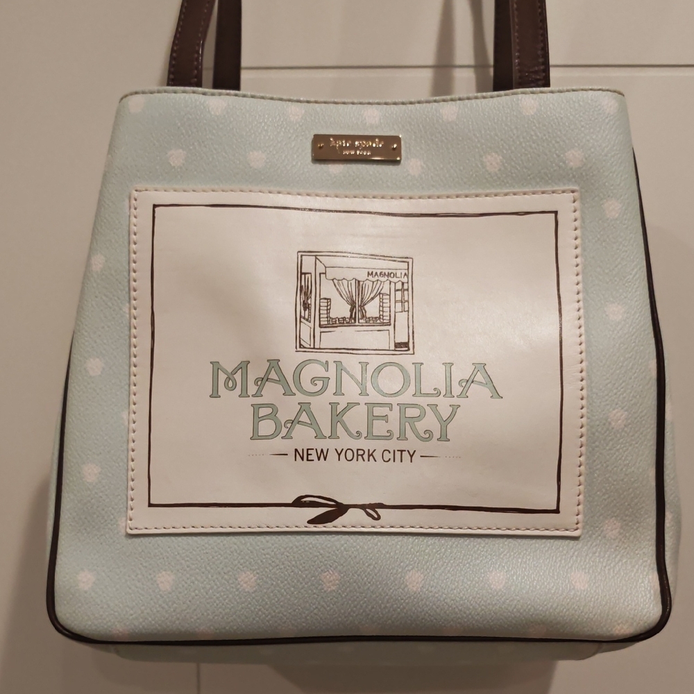 Kate Spade Light Blue and White Magnolia Bakery Tote